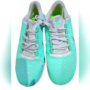 Reg $160 Nike Free 3.0 v4 Turquoise Blue Athletic Running Shoes Womens S…